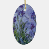 ヴィンテージの花の薄紫アイリス1917 monet. セラミックオーナメント (右)