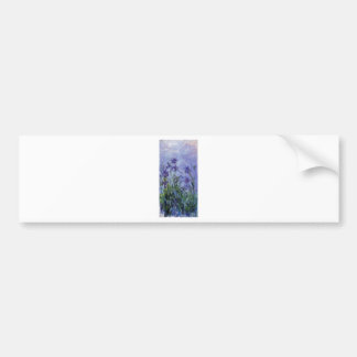 ヴィンテージの花の薄紫アイリス1917 monet. バンパーステッカー