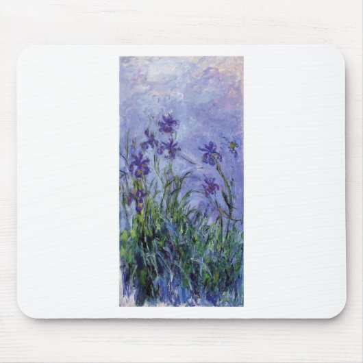 ヴィンテージの花の薄紫アイリス1917 monet. マウスパッド (正面)