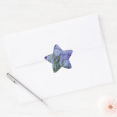 ヴィンテージの花の薄紫アイリス1917 monet. 星シール (封筒)