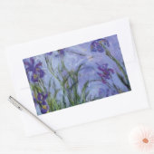 ヴィンテージの花の薄紫アイリス1917 monet. 長方形シール (封筒)