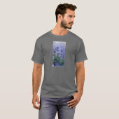 ヴィンテージの花の薄紫アイリス1917 monet. tシャツ (正面フル)