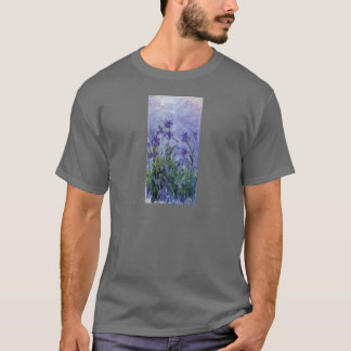 ヴィンテージの花の薄紫アイリス1917 monet. tシャツ
