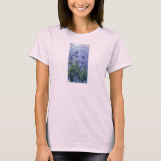 ヴィンテージの花の薄紫アイリス1917 monet. tシャツ