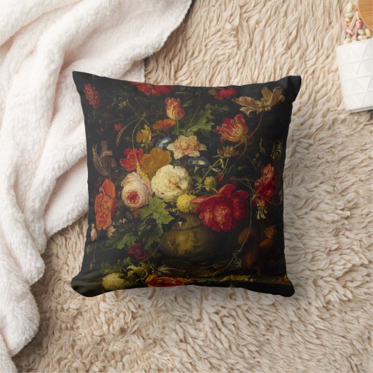 ヴィンテージの花の高雅な芸術の枕 クッション (ブランケット)