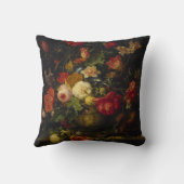 ヴィンテージの花の高雅な芸術の枕 クッション (裏面)