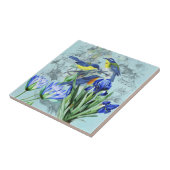 ヴィンテージの花の鳴き鳥服装およびギフト タイル (側面)