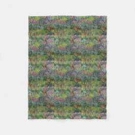 ヴィンテージの花のMonetの庭の有名な芸術家 フリースブランケット