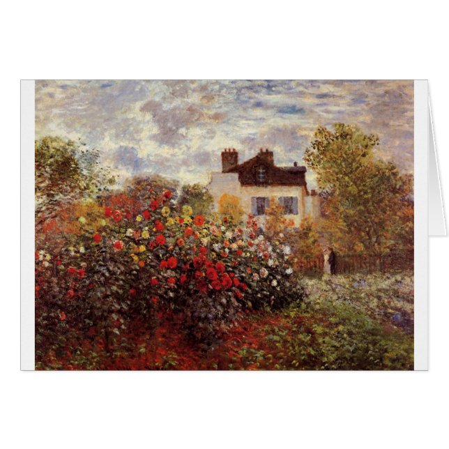 ヴィンテージの花のmonet s庭アルジャントゥーユ太陽 (正面横)