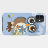 ヴィンテージの花を持つフクロウ Case-Mate iPhoneケース (裏面(横))