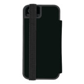 ヴィンテージの花を黒にスプレー INCIPIO iPhoneウォレットケース (フォリオ裏面)