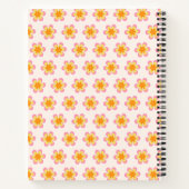 ヴィンテージの花オレンジ色のパーソナライズされたレシピ ノートブック (裏面)