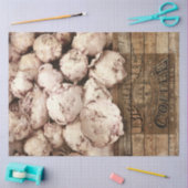 ヴィンテージの花コーヒークラート切り離し 薄葉紙 (クラフト)