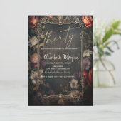 ヴィンテージの花バラゴシック30th Birthday 招待状 (スタンド正面)