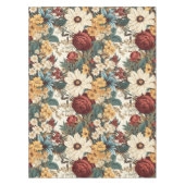 ヴィンテージの花バラ、チューリップ、ユリとデイジー テーブルクロス (正面)