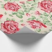 ヴィンテージの花パターン包装紙 ラッピングペーパー (角)