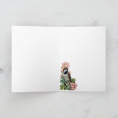 ヴィンテージの花フランスのサンキューカード サンキューカード (内部)