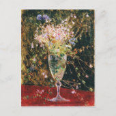 ヴィンテージの花ブルーマリアウィックリネアボレリス ポストカード (正面)