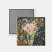 ヴィンテージの花ブルーマリアウィックリネアボレリス マグネット (正面/裏面)