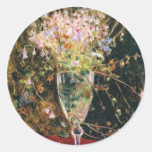 ヴィンテージの花ブルーマリアウィックリネアボレリス ラウンドシール (正面)