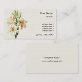 ヴィンテージの花ユリプロフェッショナル 名刺 (正面/裏面)