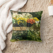 ヴィンテージの花ワゴン枕 クッション (ブランケット)