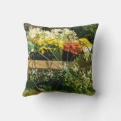 ヴィンテージの花ワゴン枕 クッション (裏面)