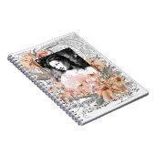 ヴィンテージの花付き婦人 ノートブック (右側)