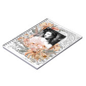 ヴィンテージの花付き婦人 ノートブック (左側)