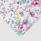 ヴィンテージの花園の虹の蝶白 薄葉紙 (詳細)