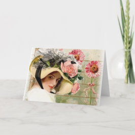 ヴィンテージの花婦人。 カード
