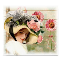 ヴィンテージの花婦人。