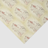 ヴィンテージの花嫁と新郎のウェディングデザイン デコパージュ 薄葉紙 (詳細)