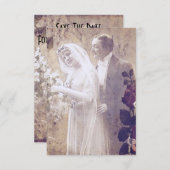 ヴィンテージの花嫁と花婿　結婚式場のご案内 (正面/裏面)