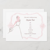 ヴィンテージの花嫁のブライダルシャワーの招待状 招待状 (正面/裏面)