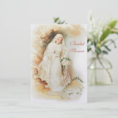 ヴィンテージの花嫁のブライダルシャワーの招待 招待状 (スタンド正面)