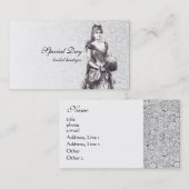 ヴィンテージの花嫁の名刺 名刺 (正面/裏面)