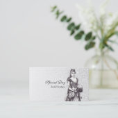 ヴィンテージの花嫁の名刺 名刺 (スタンド正面)