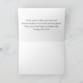 ヴィンテージの花嫁の結婚式のお祝い カード (内部)