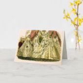 ヴィンテージの花嫁の花嫁の旧式で白い結婚式 カード (黄色い花)