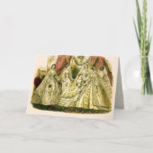 ヴィンテージの花嫁の花嫁の旧式で白い結婚式 カード (正面)