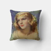 ヴィンテージの花嫁は聖書を持っ結婚て クッション (裏面)