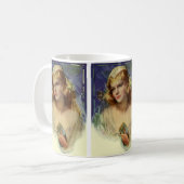 ヴィンテージの花嫁は聖書を持っ結婚て コーヒーマグカップ (正面左)