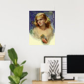 ヴィンテージの花嫁は聖書を持っ結婚て ポスター (ホームオフィス)