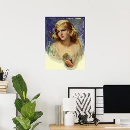 ヴィンテージの花嫁は聖書を持っ結婚て ポスター