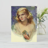 ヴィンテージの花嫁聖書、宗教的な結婚式の招待状 (スタンド正面)