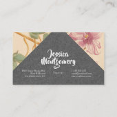 ヴィンテージの花屋のエレガントな名刺 名刺 (裏面)
