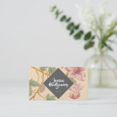 ヴィンテージの花屋のエレガントな名刺 名刺 (スタンド正面)