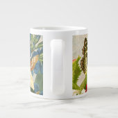 ヴィンテージの花束と蝶 ジャンボコーヒーマグカップ (裏面)