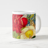 ヴィンテージの花束と蝶 ジャンボコーヒーマグカップ (正面右)